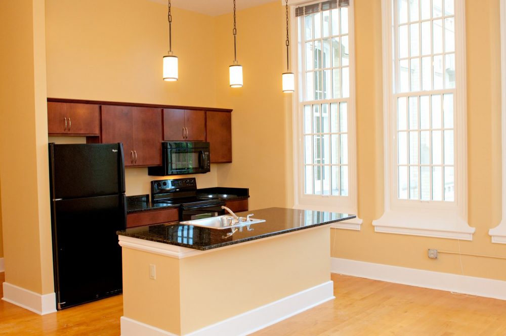 630 Lofts Traverse City Michigan Low Income Housing Apartments Kitchen Island Large Windows