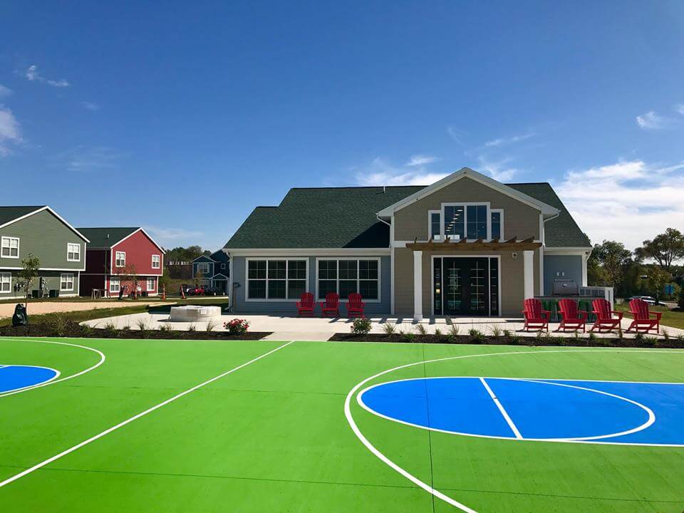 Campus Creek Cottages and Townhomes Big Rapids MI Apartments Basketball Court